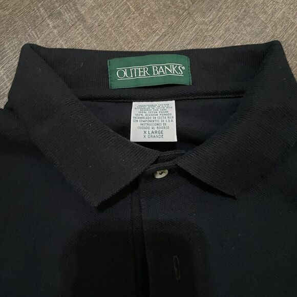 Vintage 1999 Outer Banks Super Bowl XXXIII Polo Shirt Mens XL Black 90's NFL - Picture 8 of 9